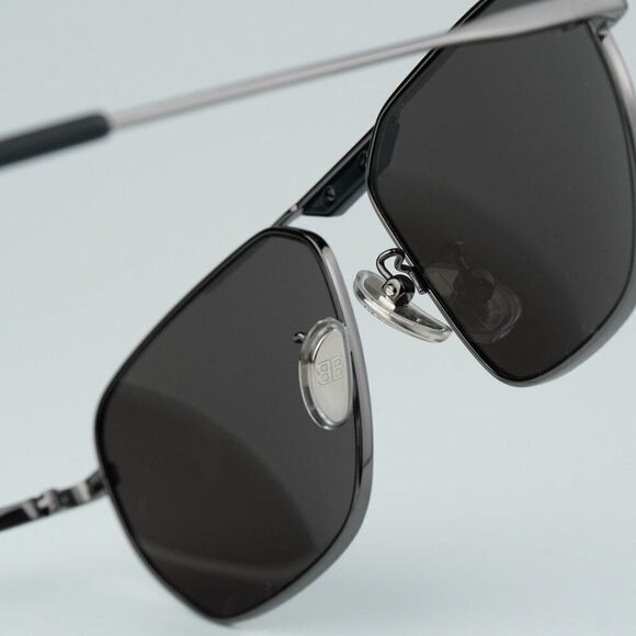 NEW Balenciaga BB0298SA 001 Black Grey Pilot Unisex Sunglasses BB 0298SA - Picture 11 of 14